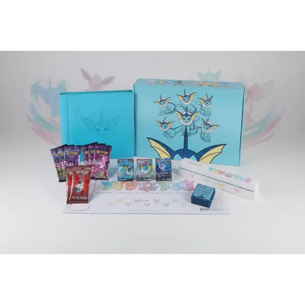 Vaporeon Advanced Gift Box met Nine Colors Gathering & Final Flame Dance Legendary Cards & Co